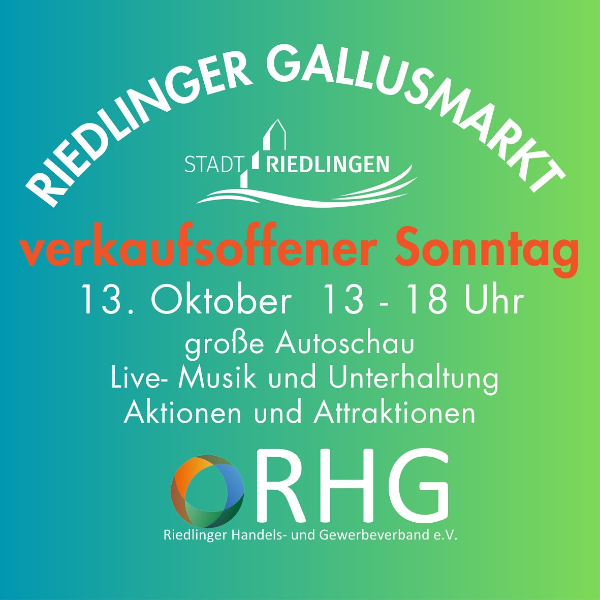 Riedlinger Gallusmarkt – verkaufsoffener Sonntag