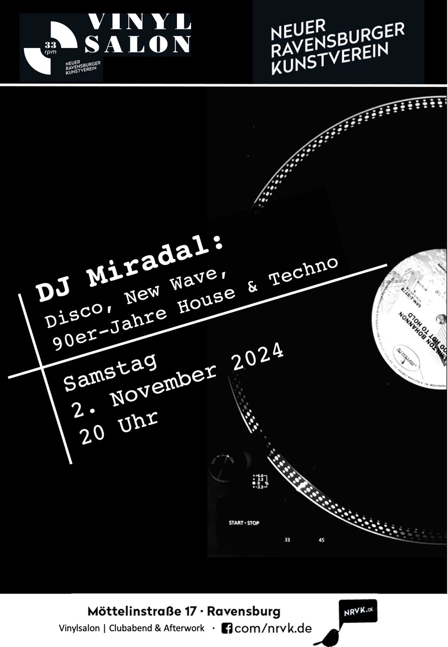 Vinylsalon: DJ Miradal – Disco, New Wave, 90er-Jahre House & Techno