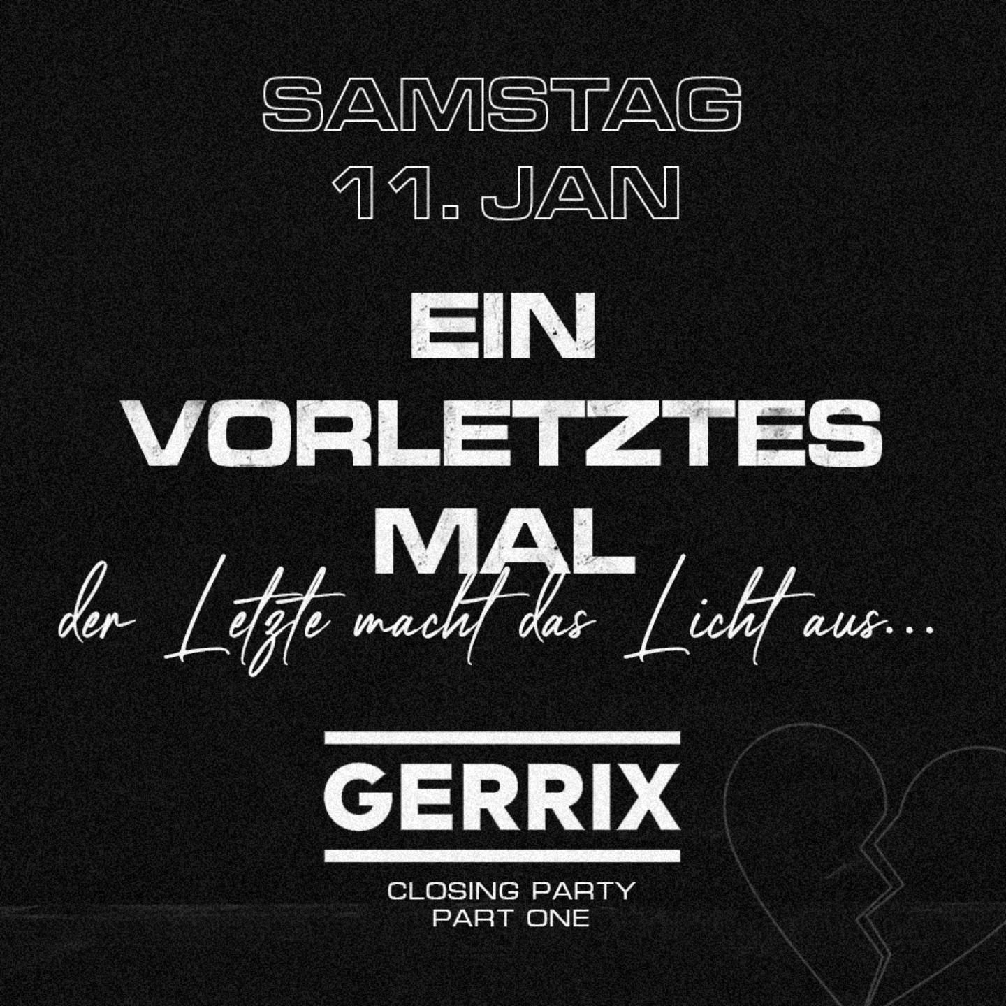 Ein vorletztes Mal…