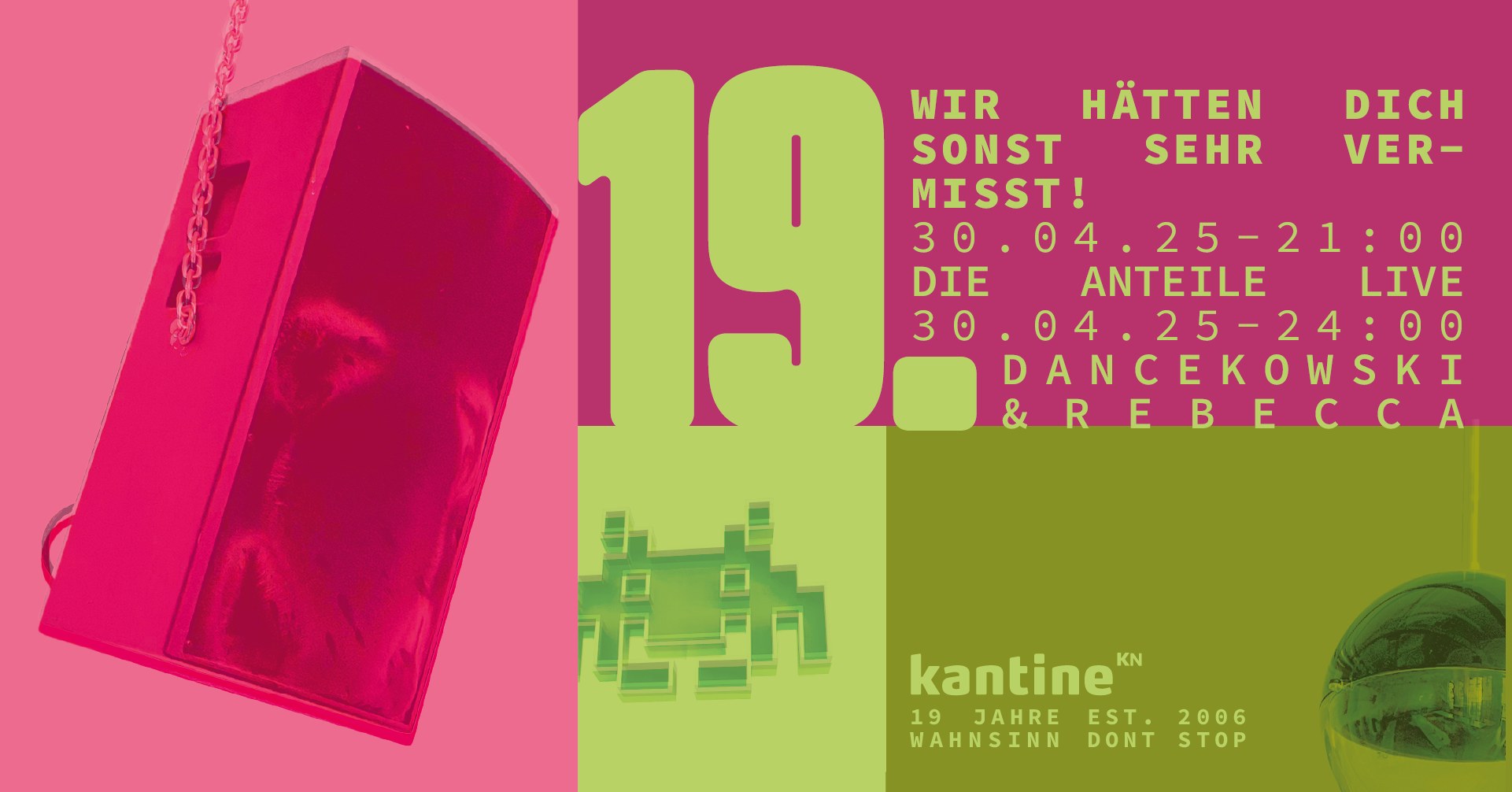 19 Jahre Kantine KN – wir hätten Dich sonst sehr vermisst!
