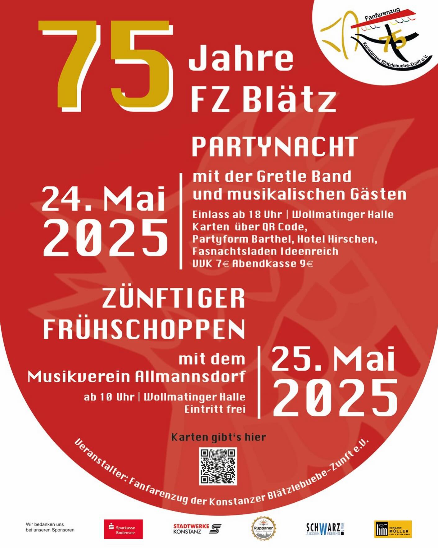 75 JAHRE FZ Blätz: Partynacht