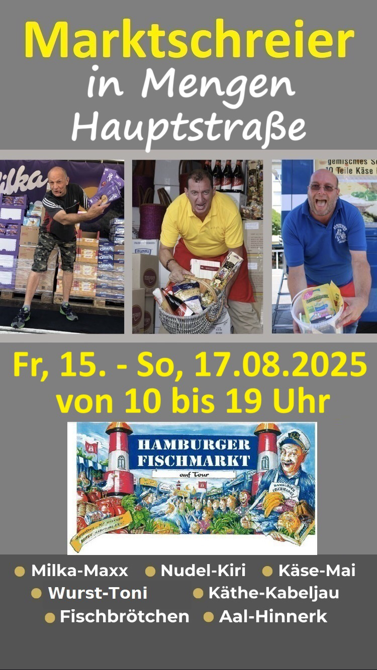 Marktschreier zu Gast in Mengen