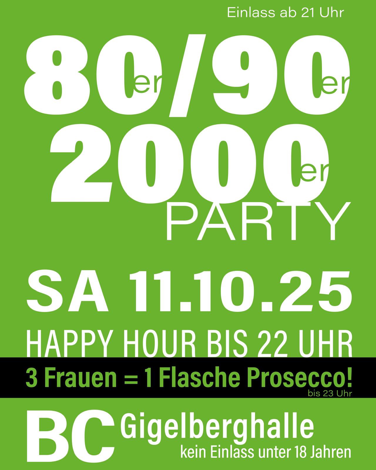 80/90/2000 Party Gigelberghalle Biberach