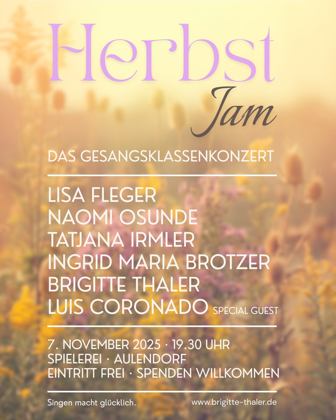 HerbstJam – Das Gesangsklassenkonzert