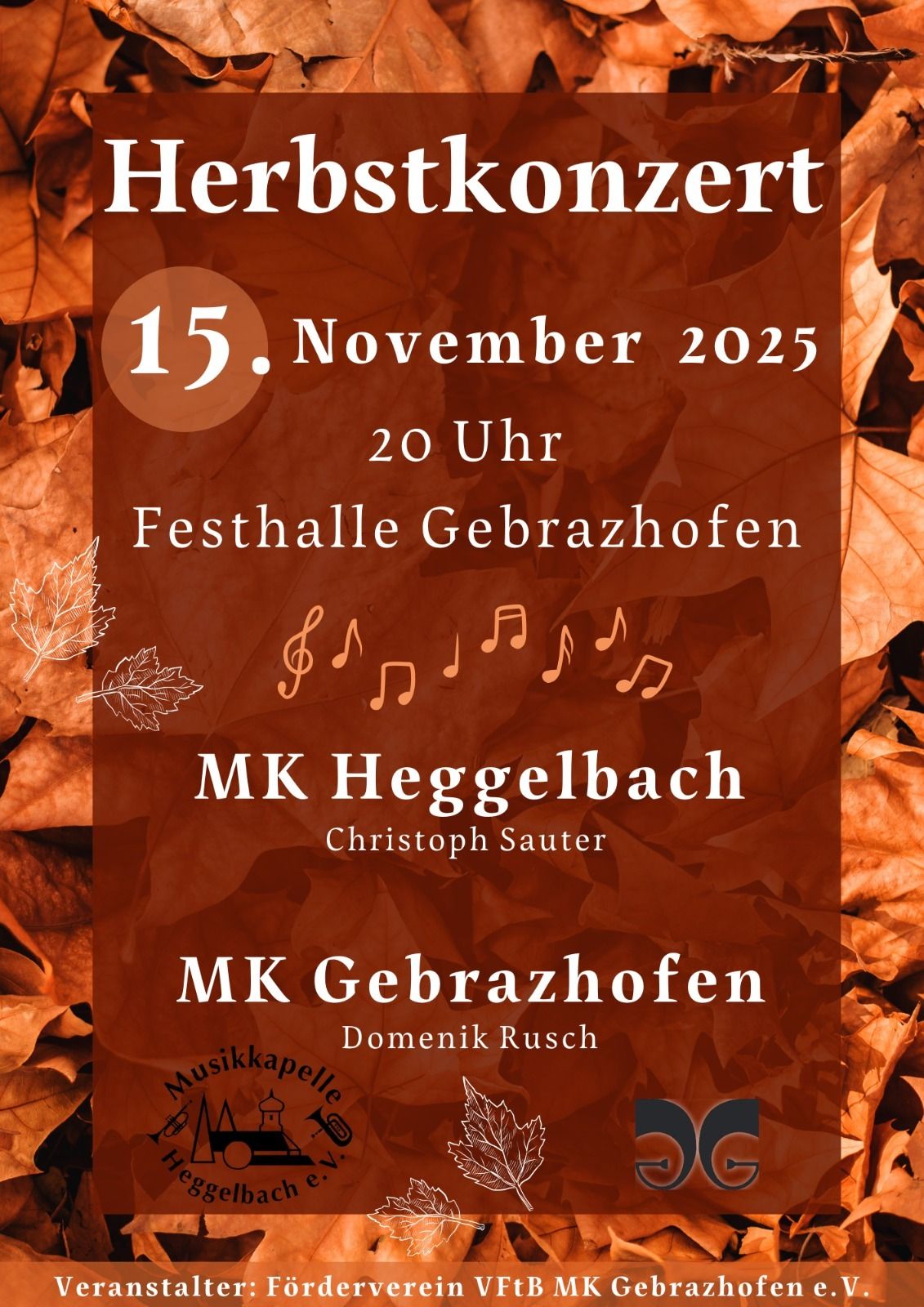 Herbstkonzert der Musikkapellen Gebrazhofen und Heggelbach
