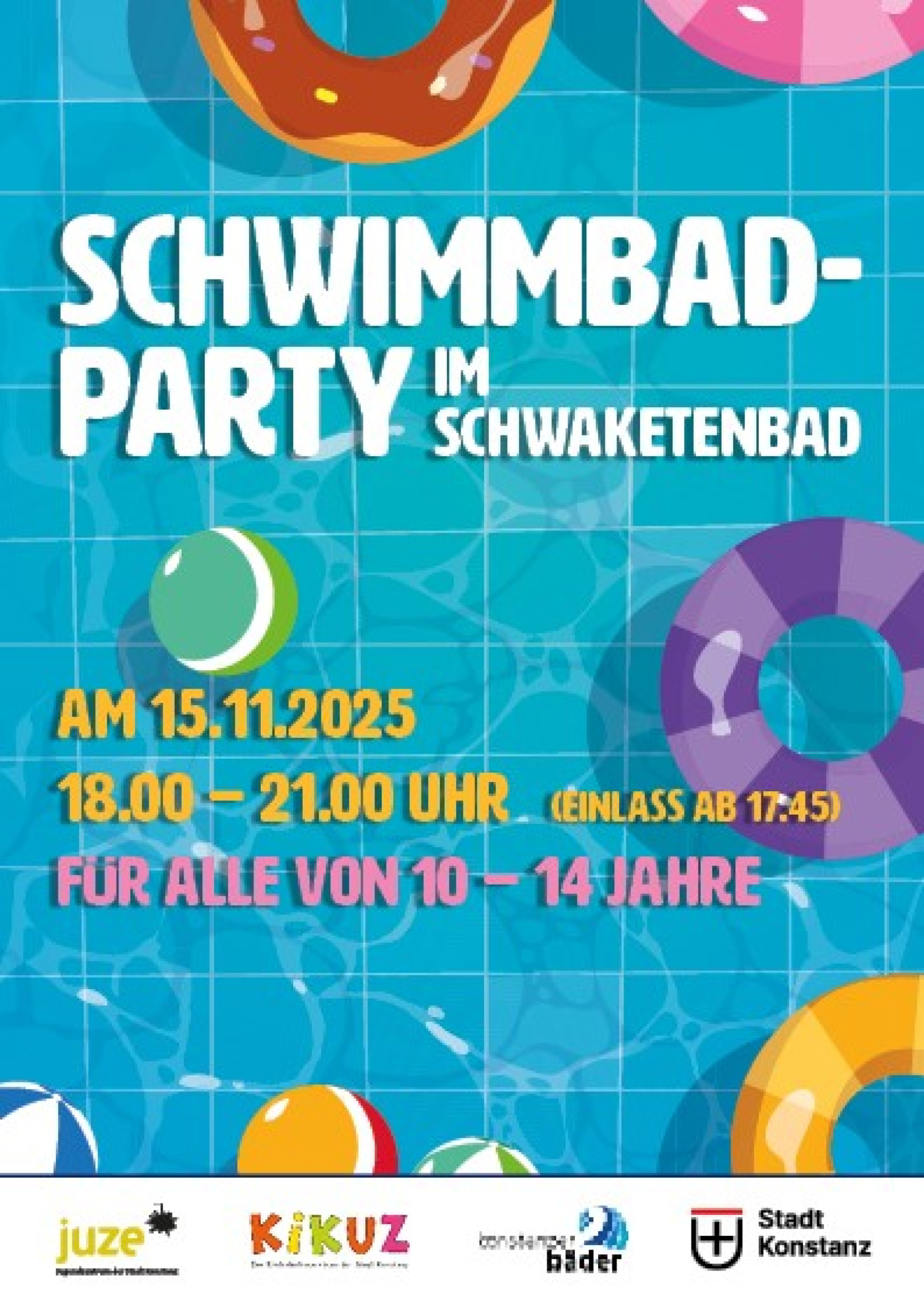 Schwimmbadparty im Schwaketenbad