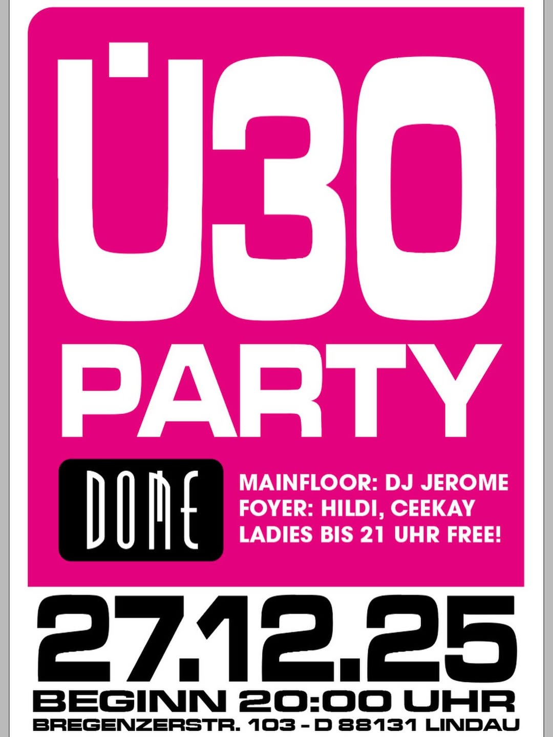 Ü30-Party im DOME