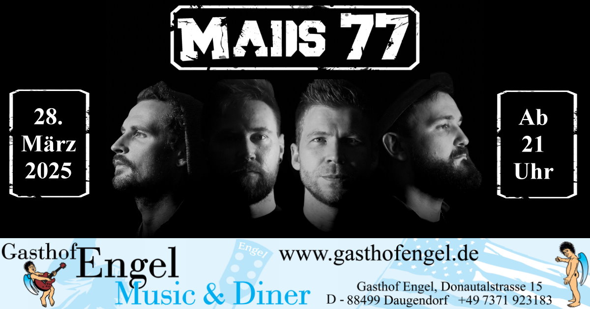 Rock-Konzert mit Mads 77 im Gasthof Engel, Riedlingen-Daugendorf