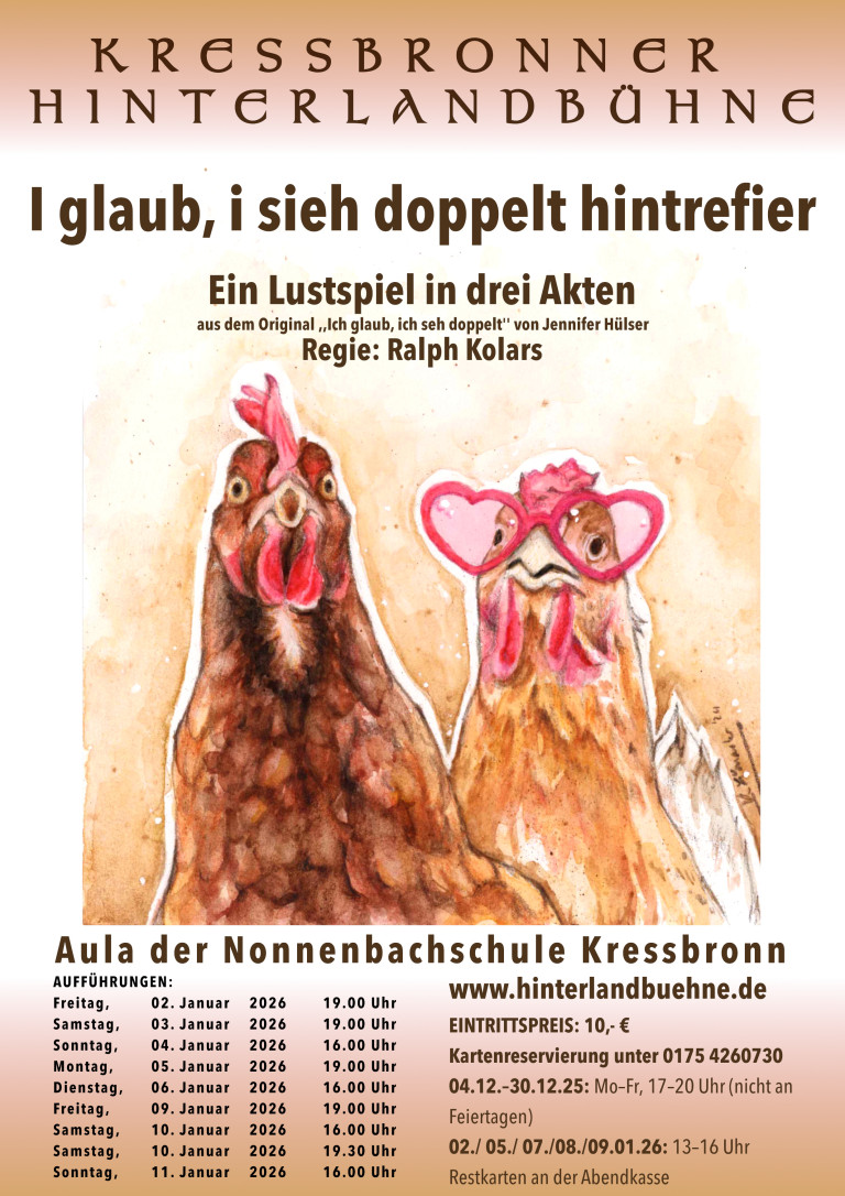 Hinterlandbühne: „I glaub, i sieh doppelt hintrefier!“