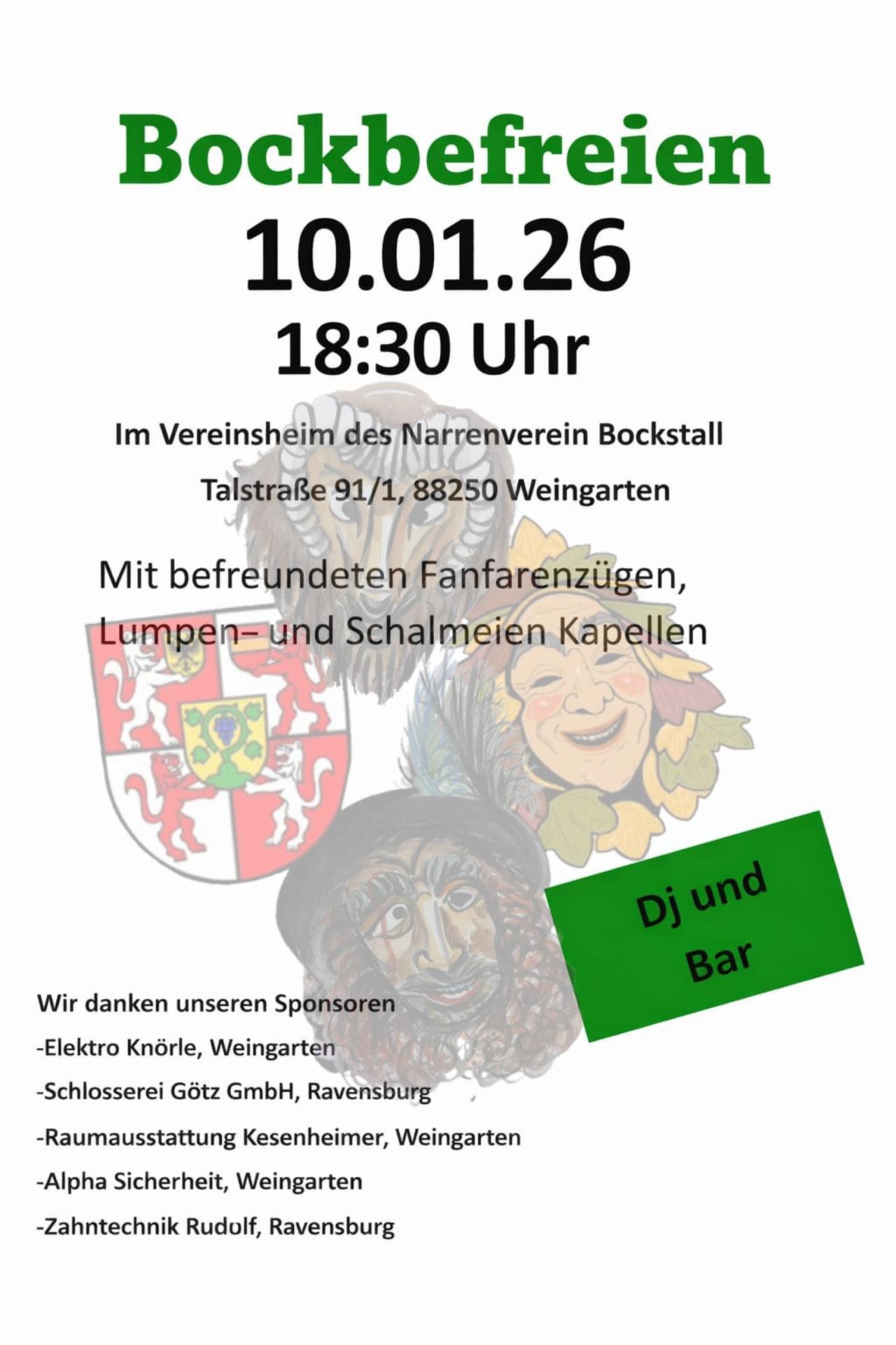 Bockbefreien des Narrenvereins Bockstall