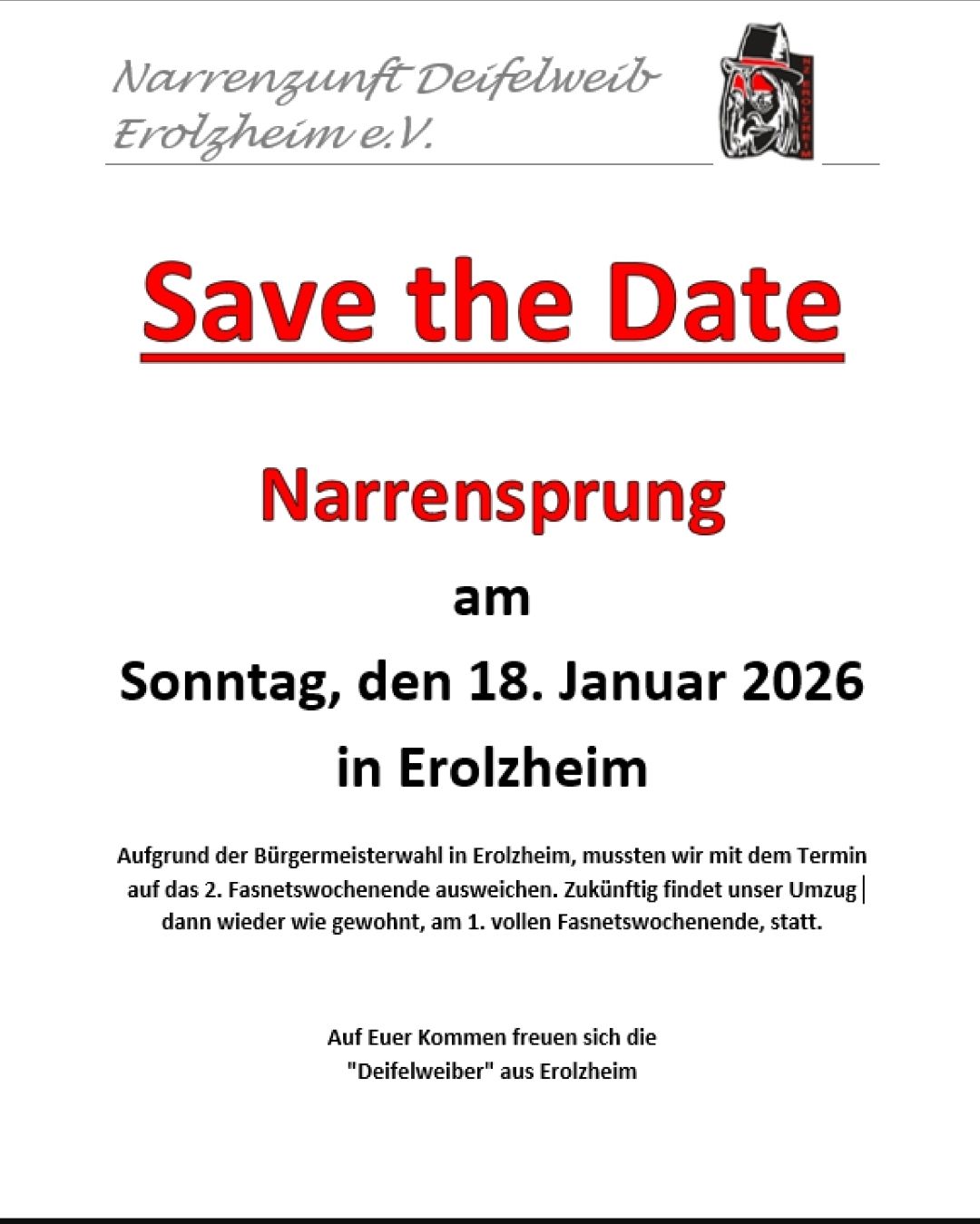 Narrensprung in Erolzheim