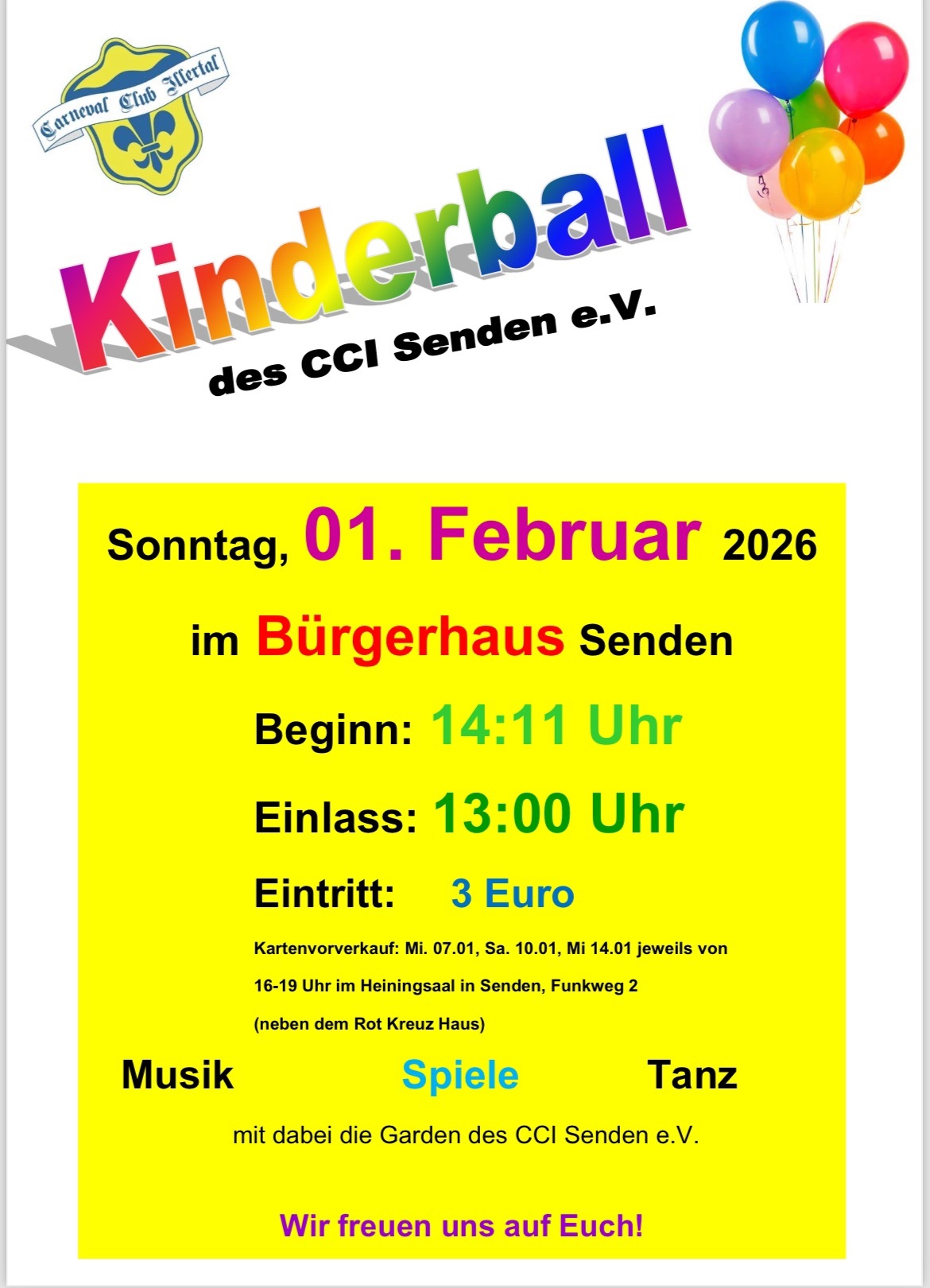 Kinderball des CCI Senden e.V.