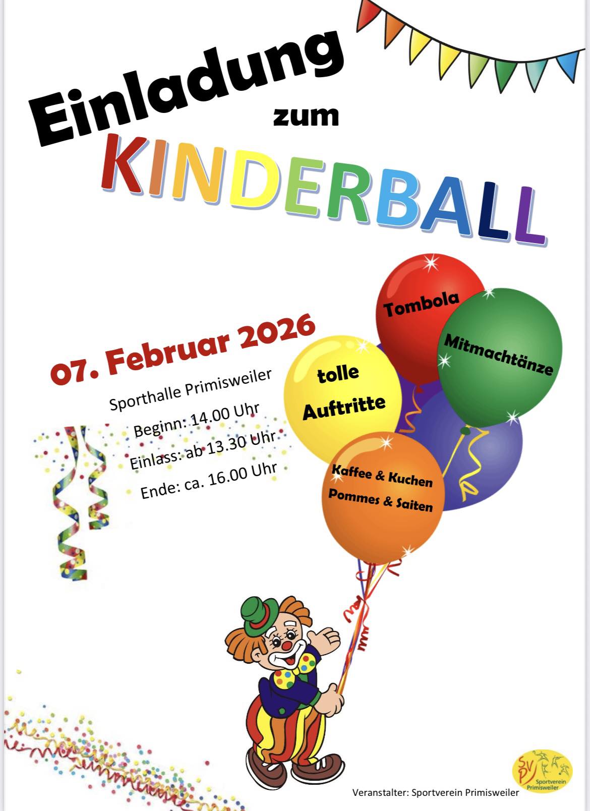 Kinderball des SV Prmisweiler