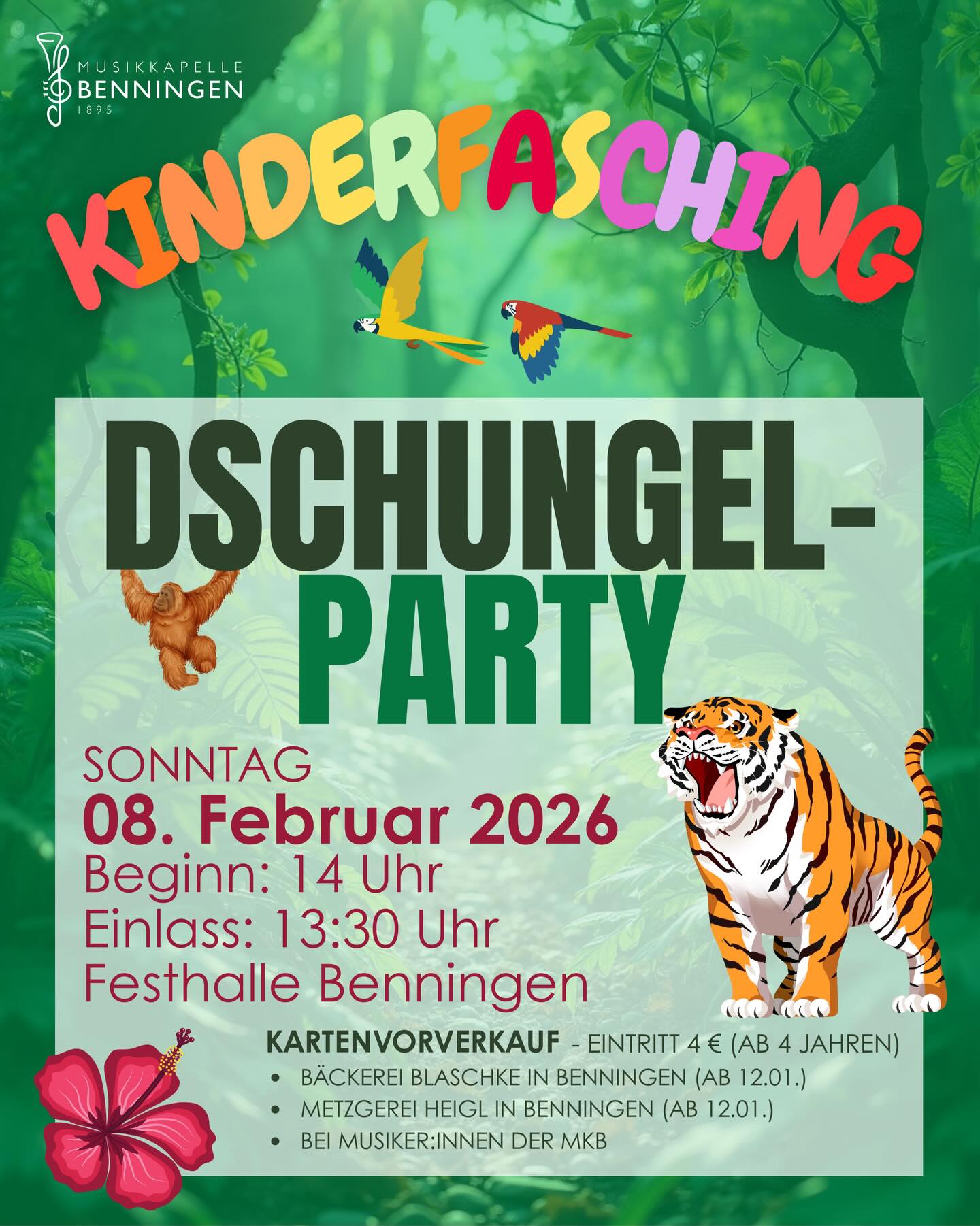 Kinderfasching: Dschungelparty