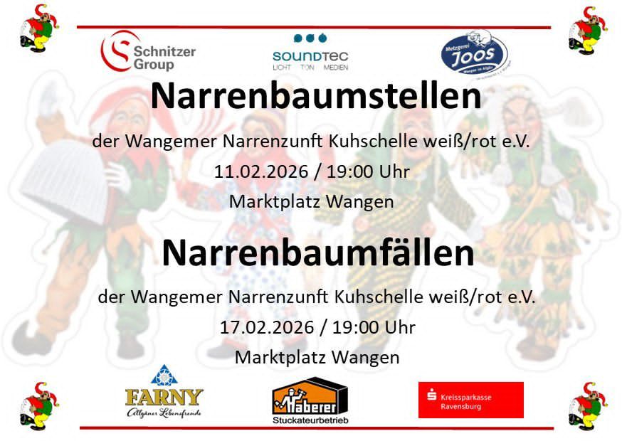 Narrenbaumstellen 2026