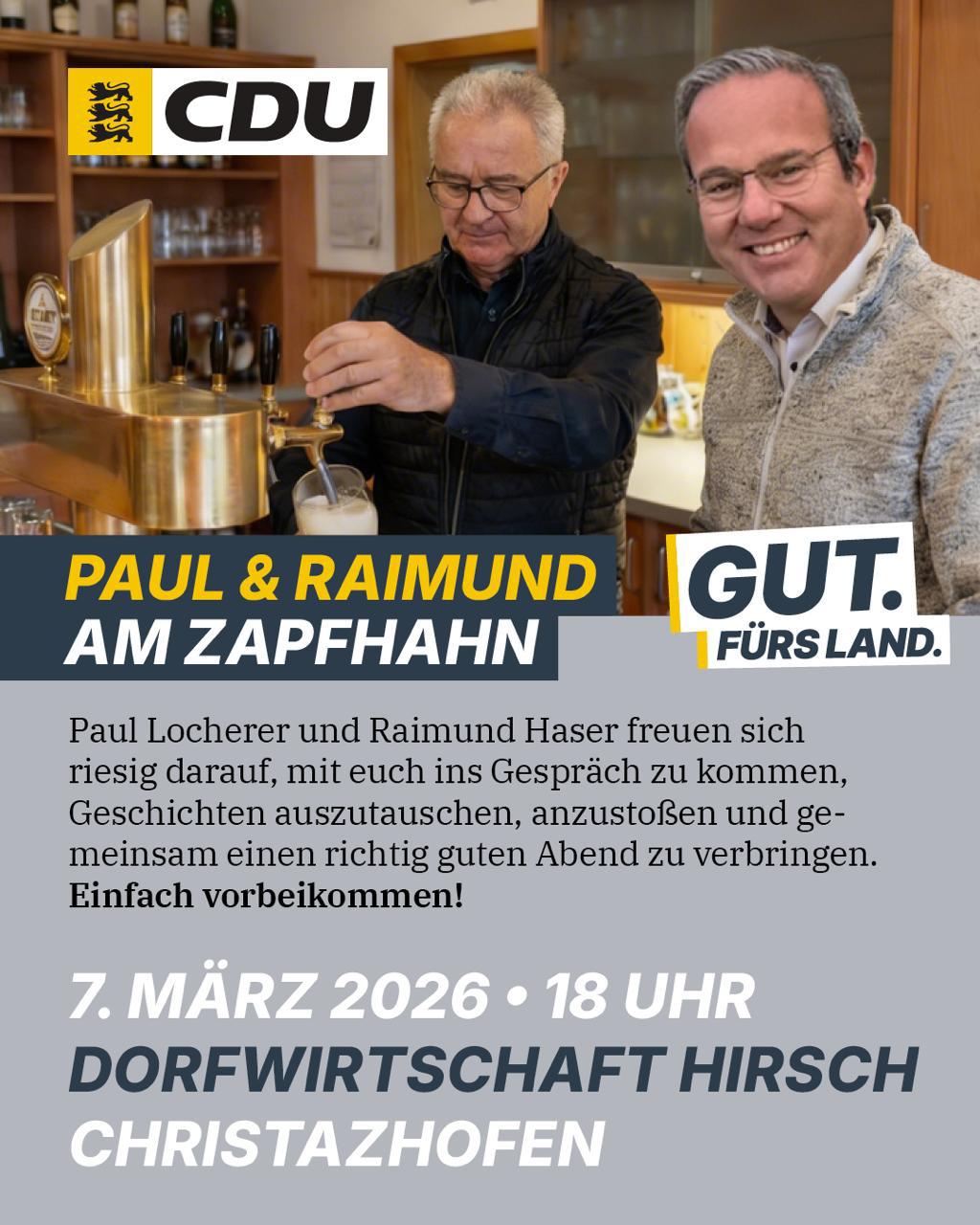 Paul & Raimund am Zapfhahn