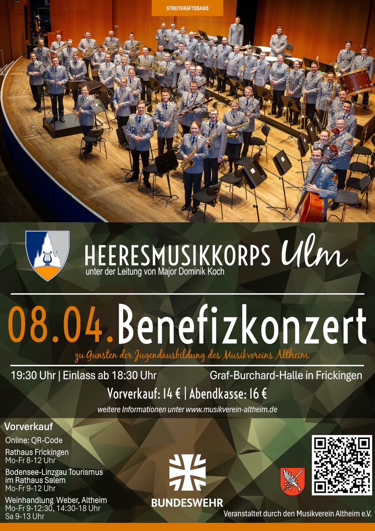 Benefizkonzert des Heeresmusikkorps Ulm
