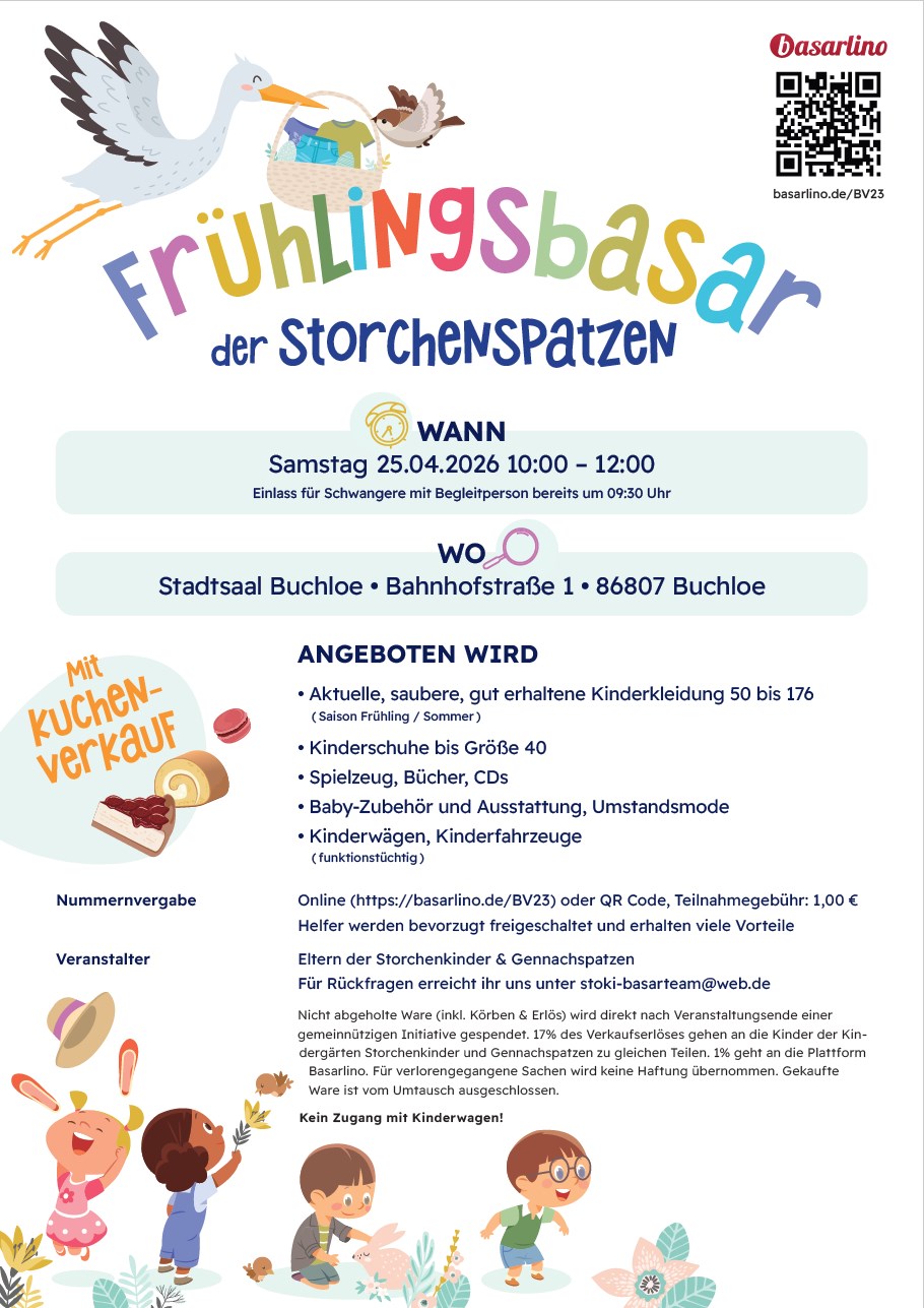 Kinderbasar der Storchenspatzen
