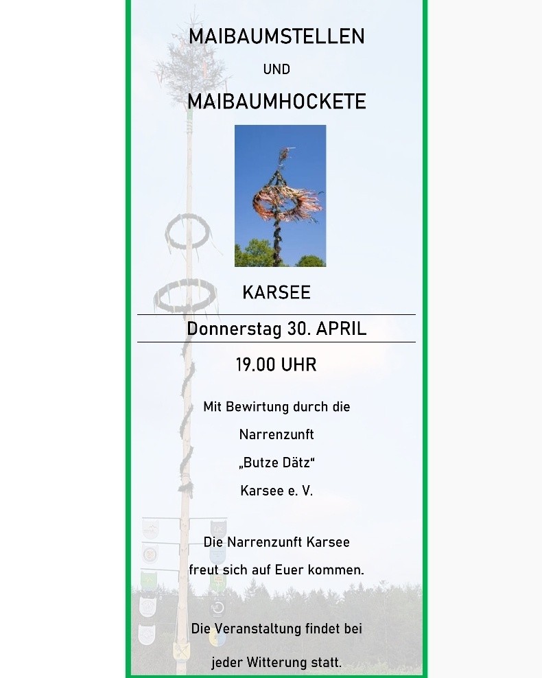 Maibaumstellen Karsee