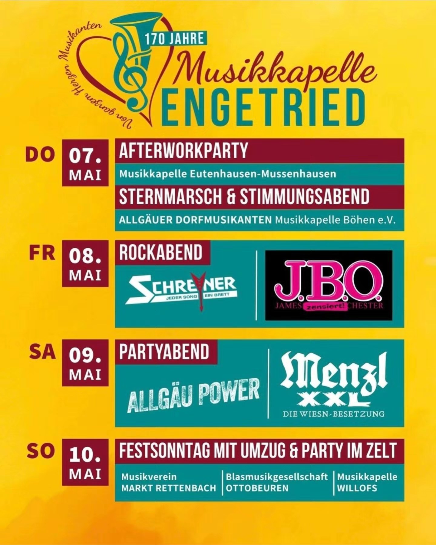 170 Jahre Musikkapelle Engetried