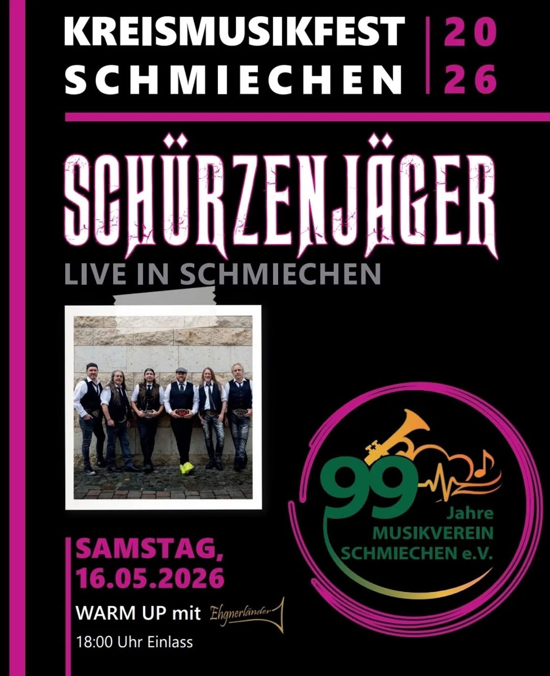 Kreismusikfest Schmiechen: Party mit den Schürzenjäger