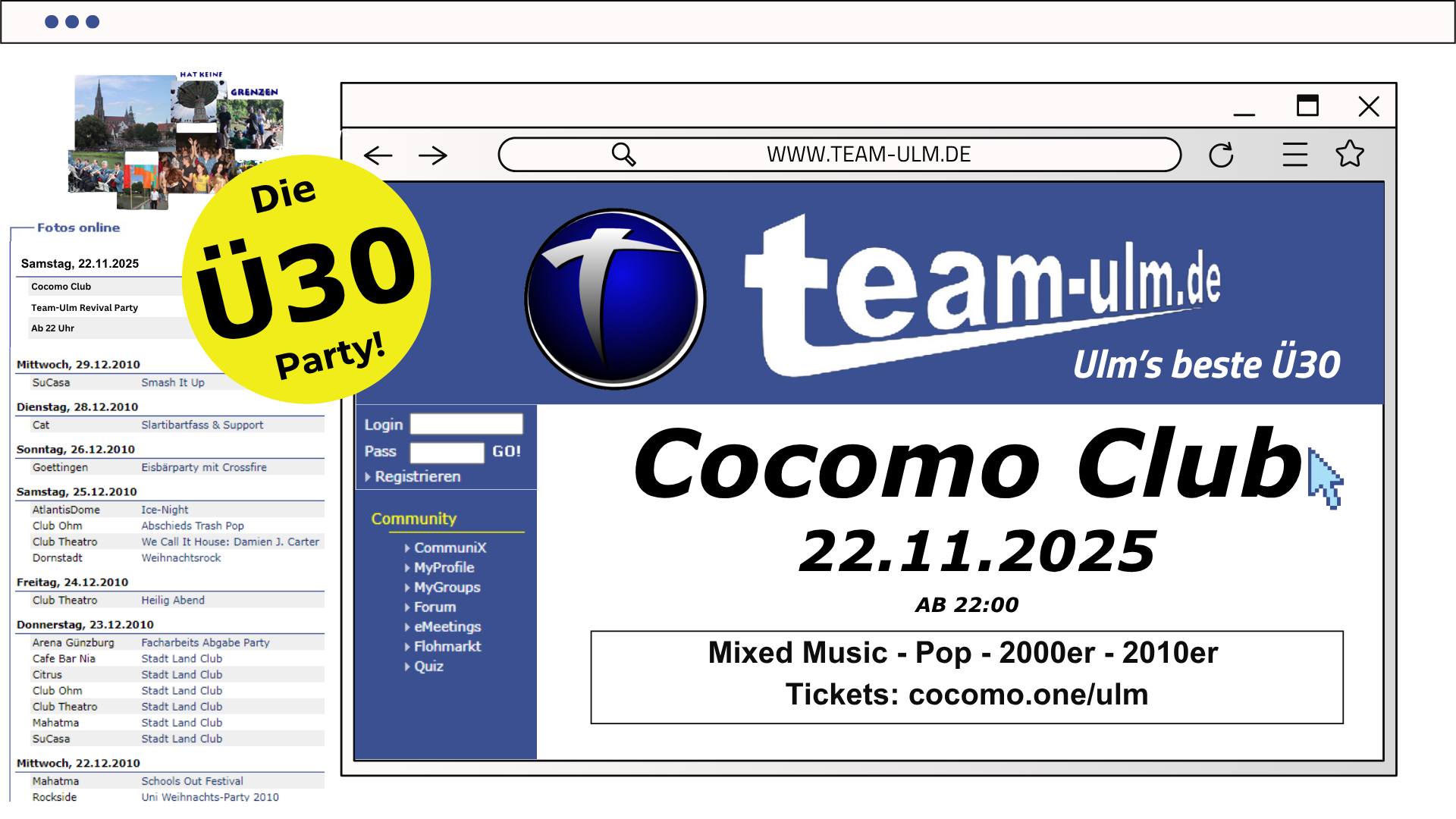 team-ulm Revival | die ü30 party