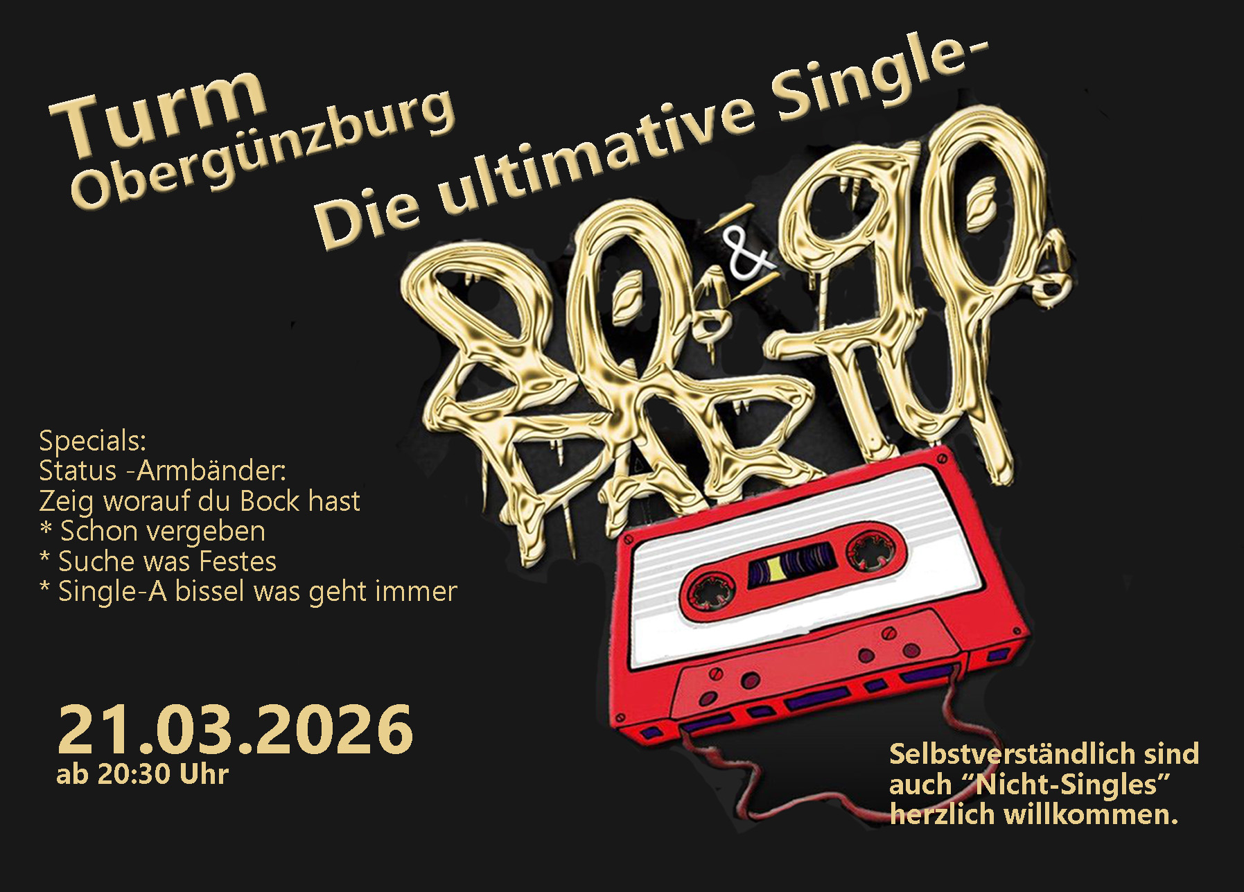 80s & 90s Single Party im Turm