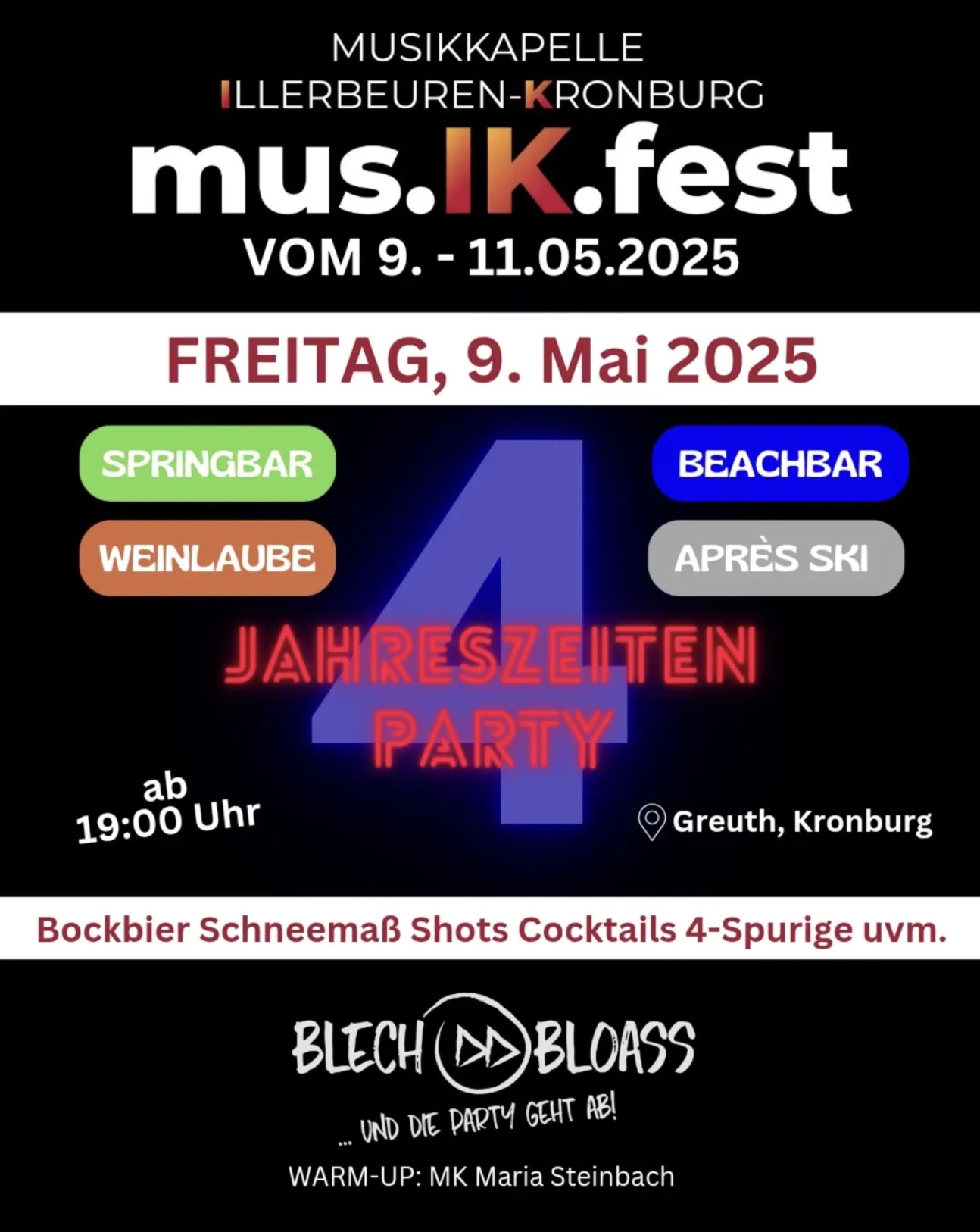 mus.IK.fest mit Fahnenweihe in Kronburg/Greuth