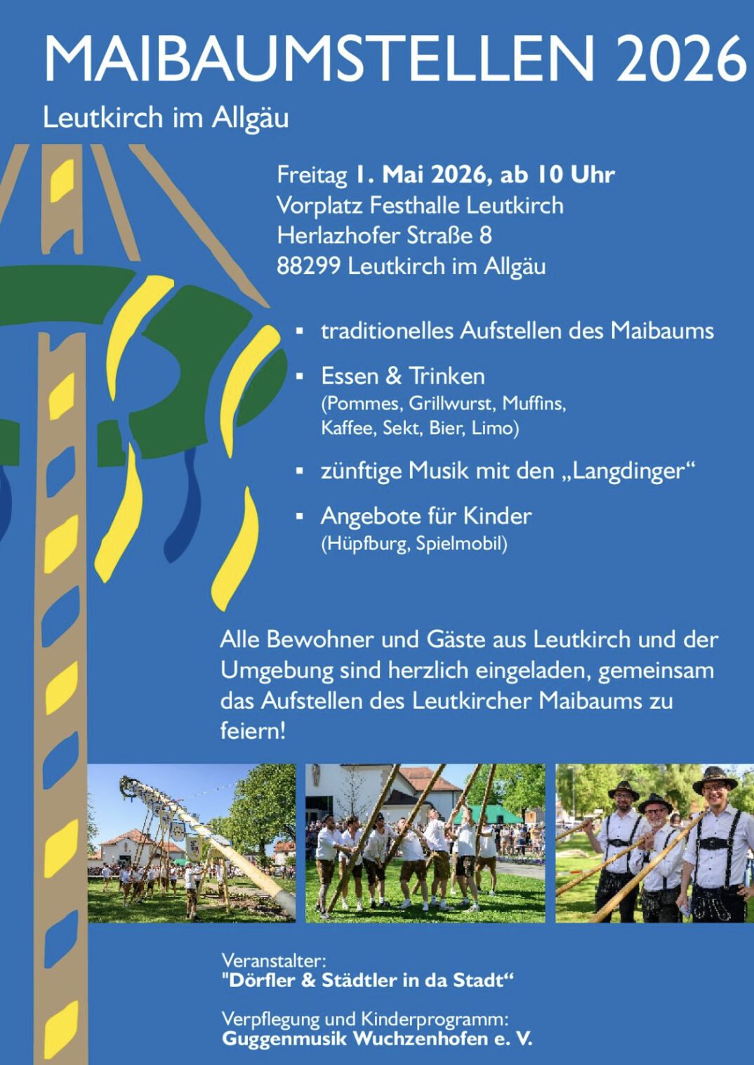 Maibaumstellen in Leutkirch