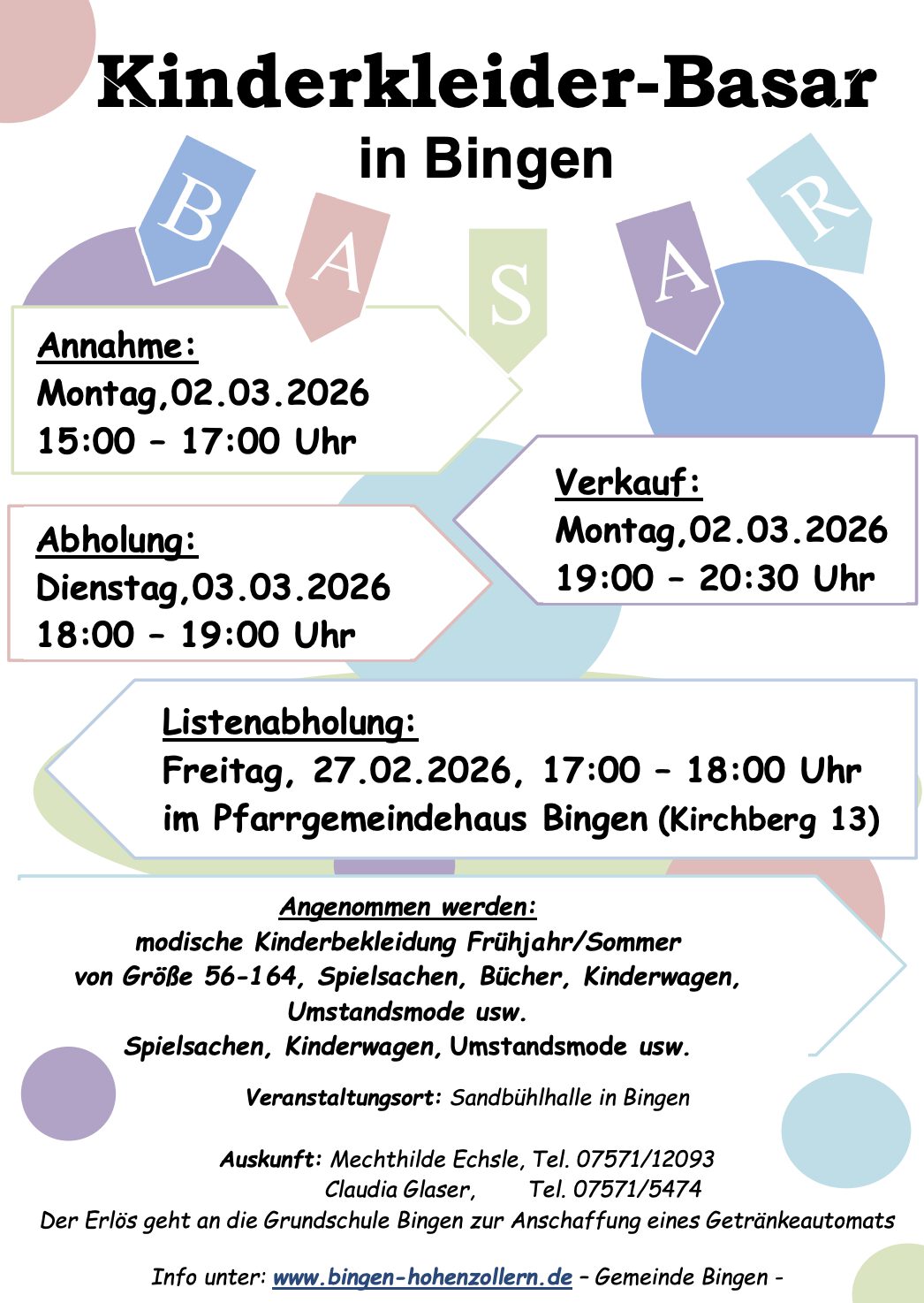 Kinder-Kleiderbasar in Bingen