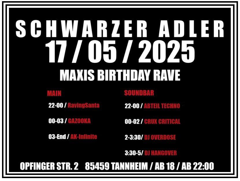 Maxi’s Birthday Rave