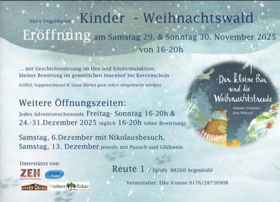 Kinder-Weihnachtswald