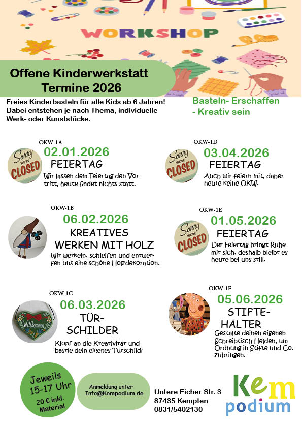 Offene Kinderwerkstatt Juni