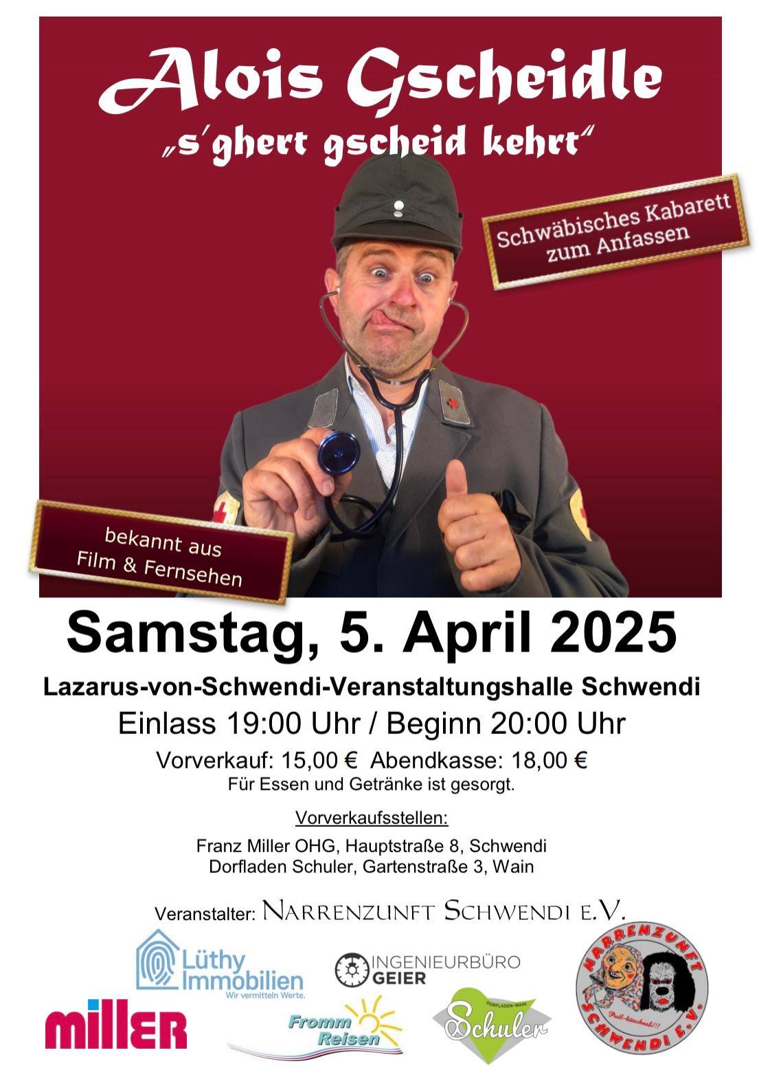 Alois Gscheidle kommt nach Schwendi