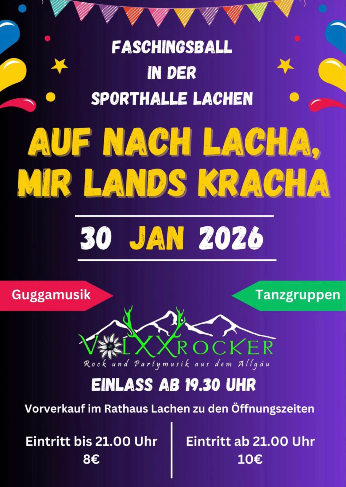 Auf nach Lacha, mir lands kracha