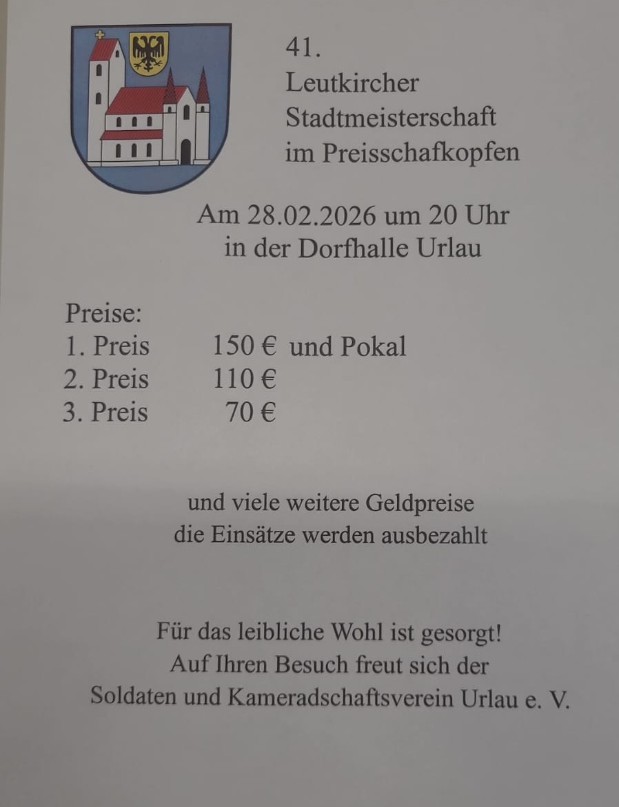 41 Preisschafkopfen der Großen Kreisstadt Leutkirch