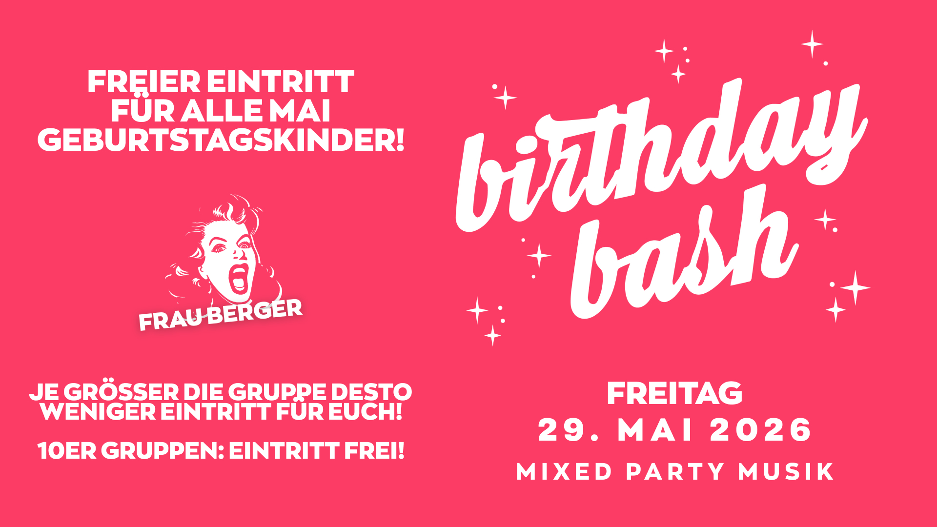 birthday bash! – Für Alle Mai Geburtstagskinder