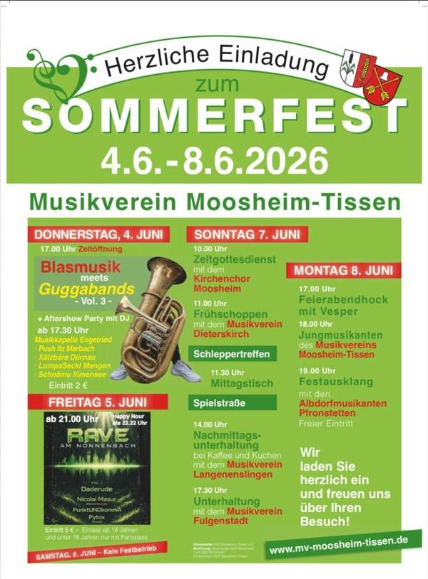 Sommerfest Musikverein Moosheim-Tissen