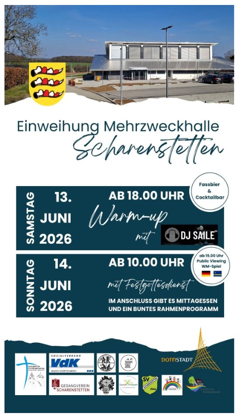 Einweihung der Mehrzweckhalle Scharenstetten