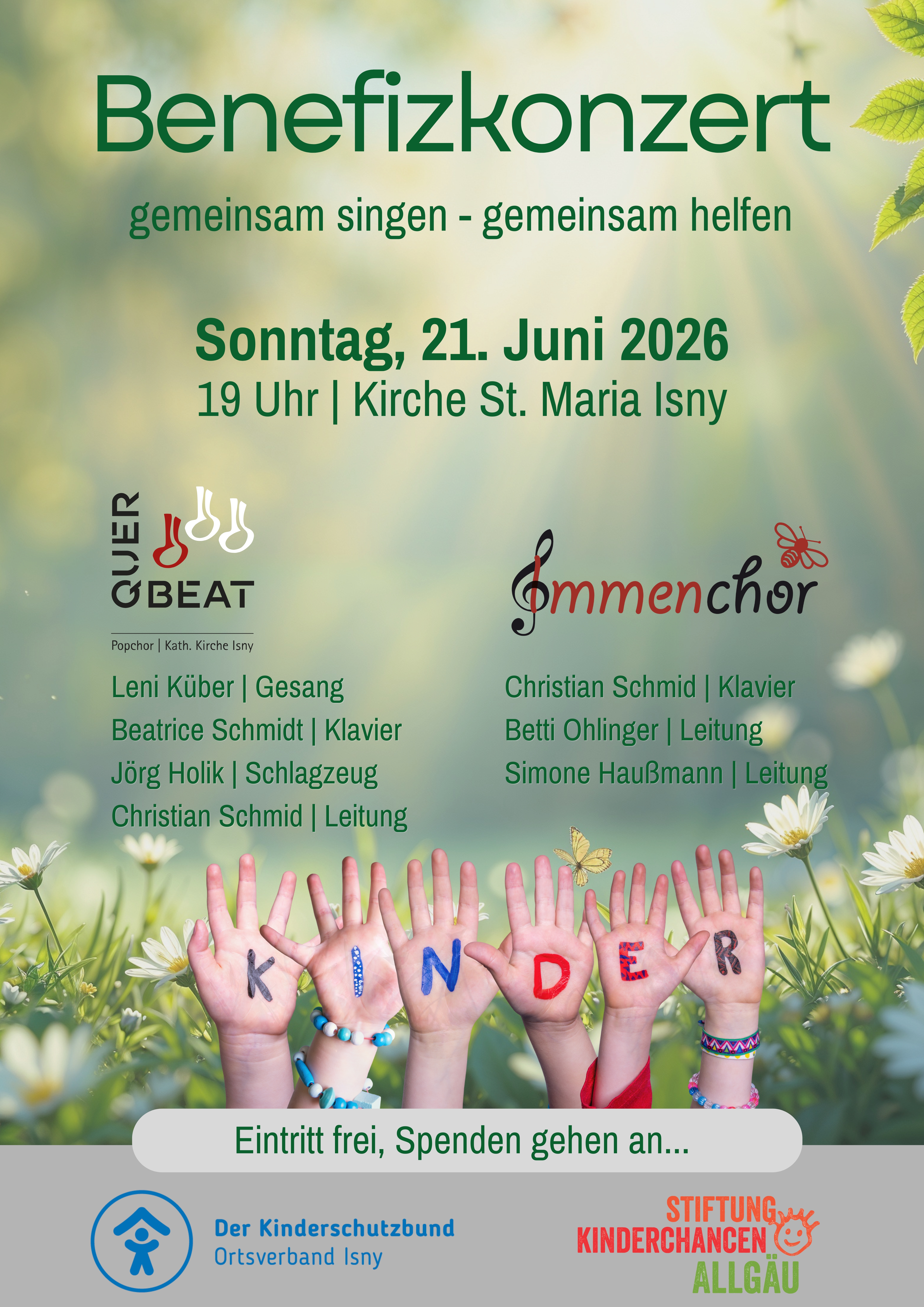 „Gemeinsam singen – gemeinsam helfen“ – Benefizkonzert