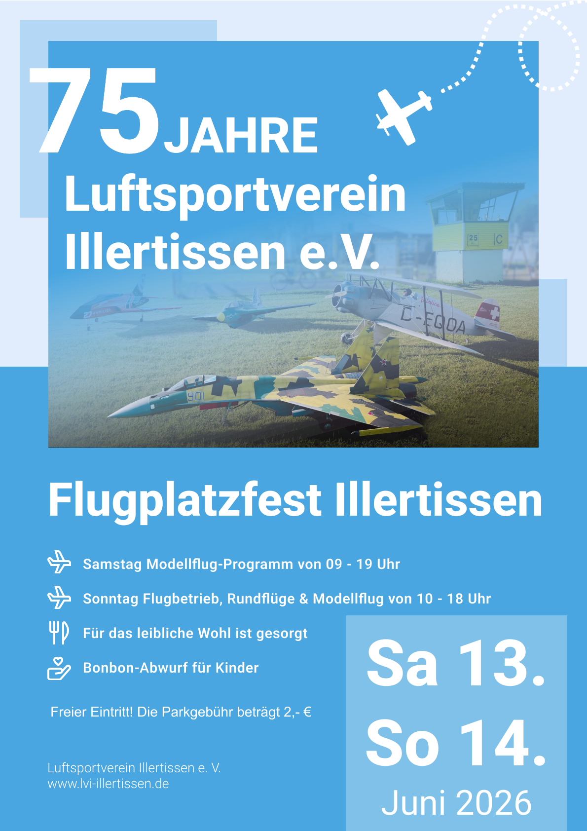 75jähriges Vereinsjubiläum des Luftsportvereins Illertissen