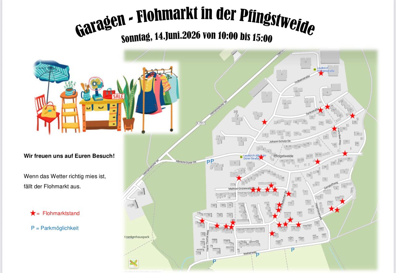 Garagenflohmarkt in der Pfingstweide Leutkirch