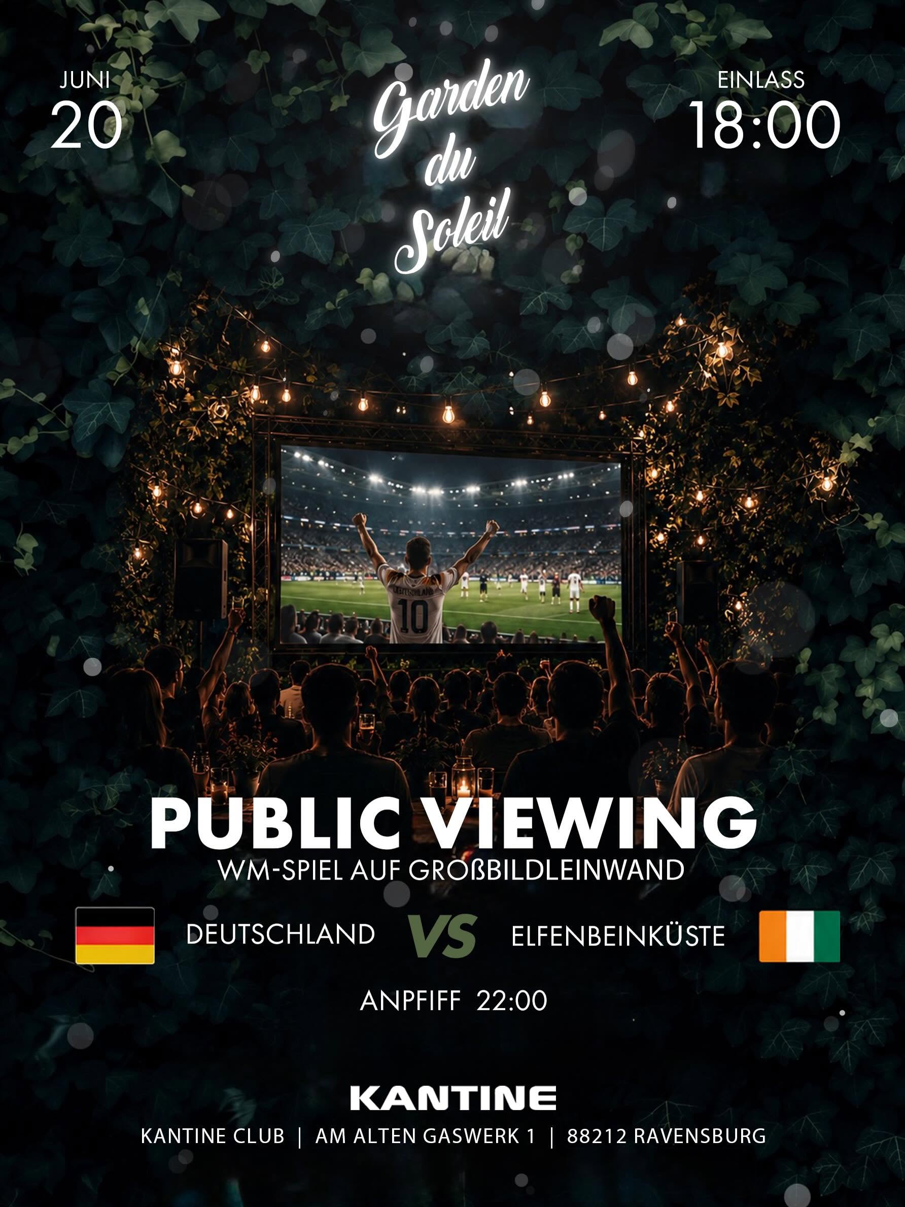 WM Public Viewing @ Kantine Ravensburg