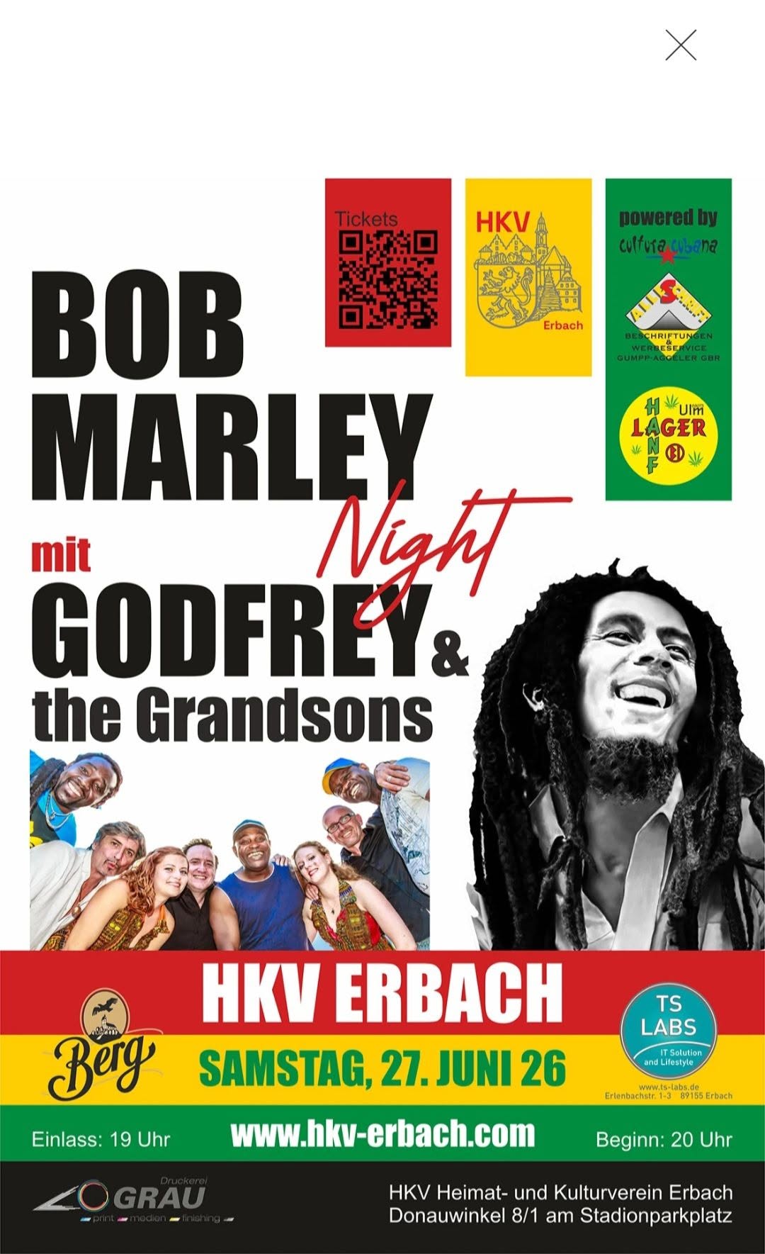 Bob-Marley Night in Erbach
