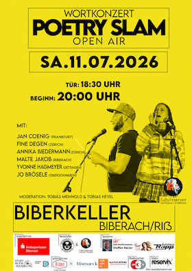 Wortkonzert – Poetry Slam Nr. 28 – OPEN AIR im Biberkeller Biberach