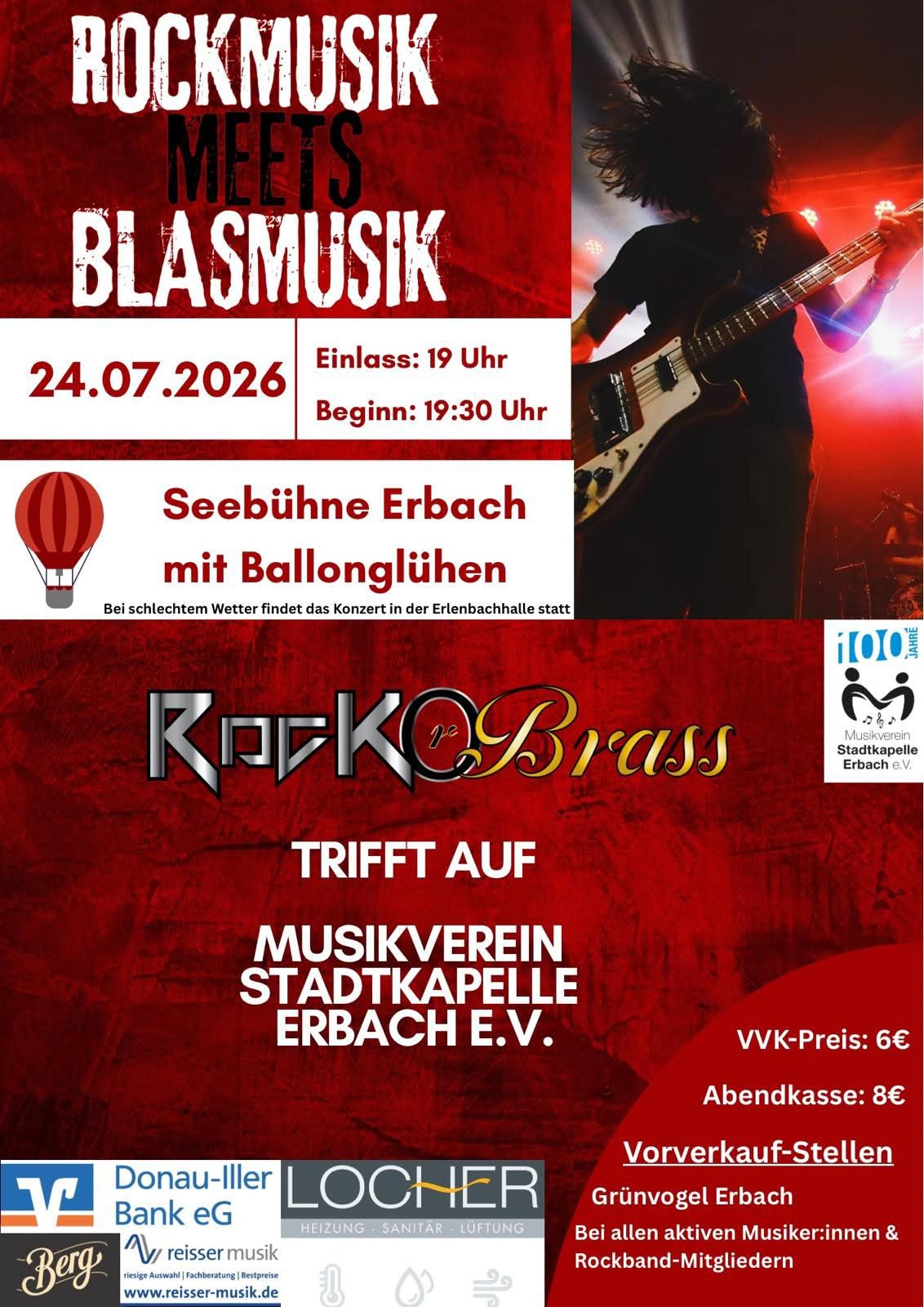 100 Jahre MV Erbach – Rockmusik meets Blasmusik