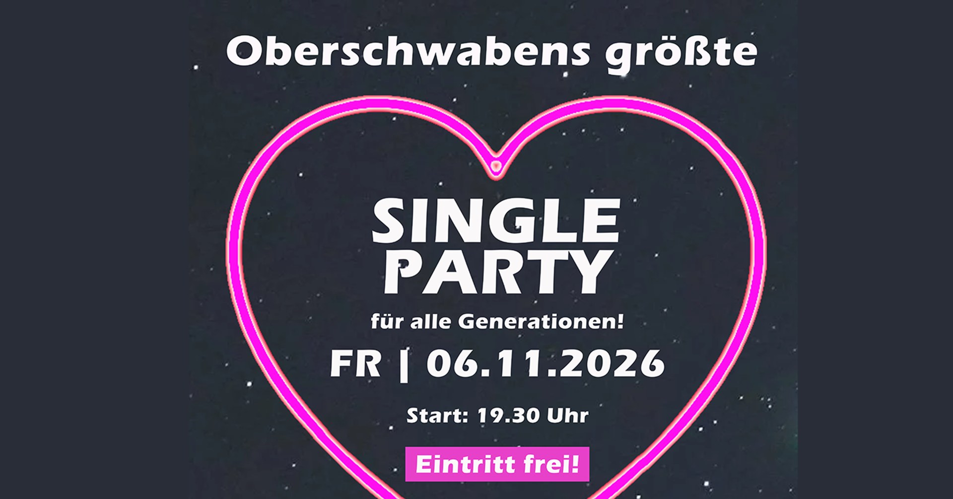 Oberschwabens größe Single-Party für alle Generationen – Eintritt frei!
