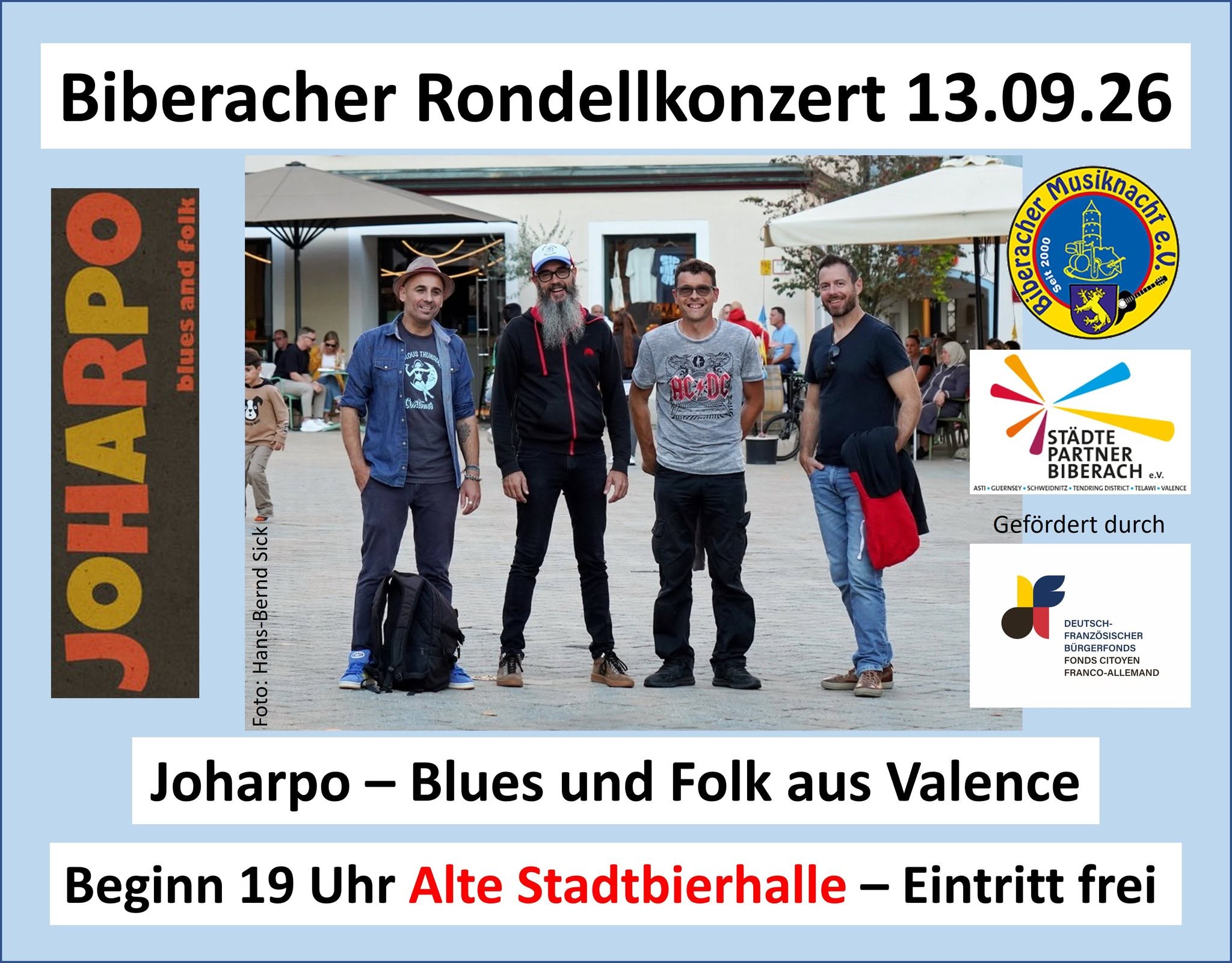 Biberacher Rondellkonzert 13.09.2026 – Joharpo