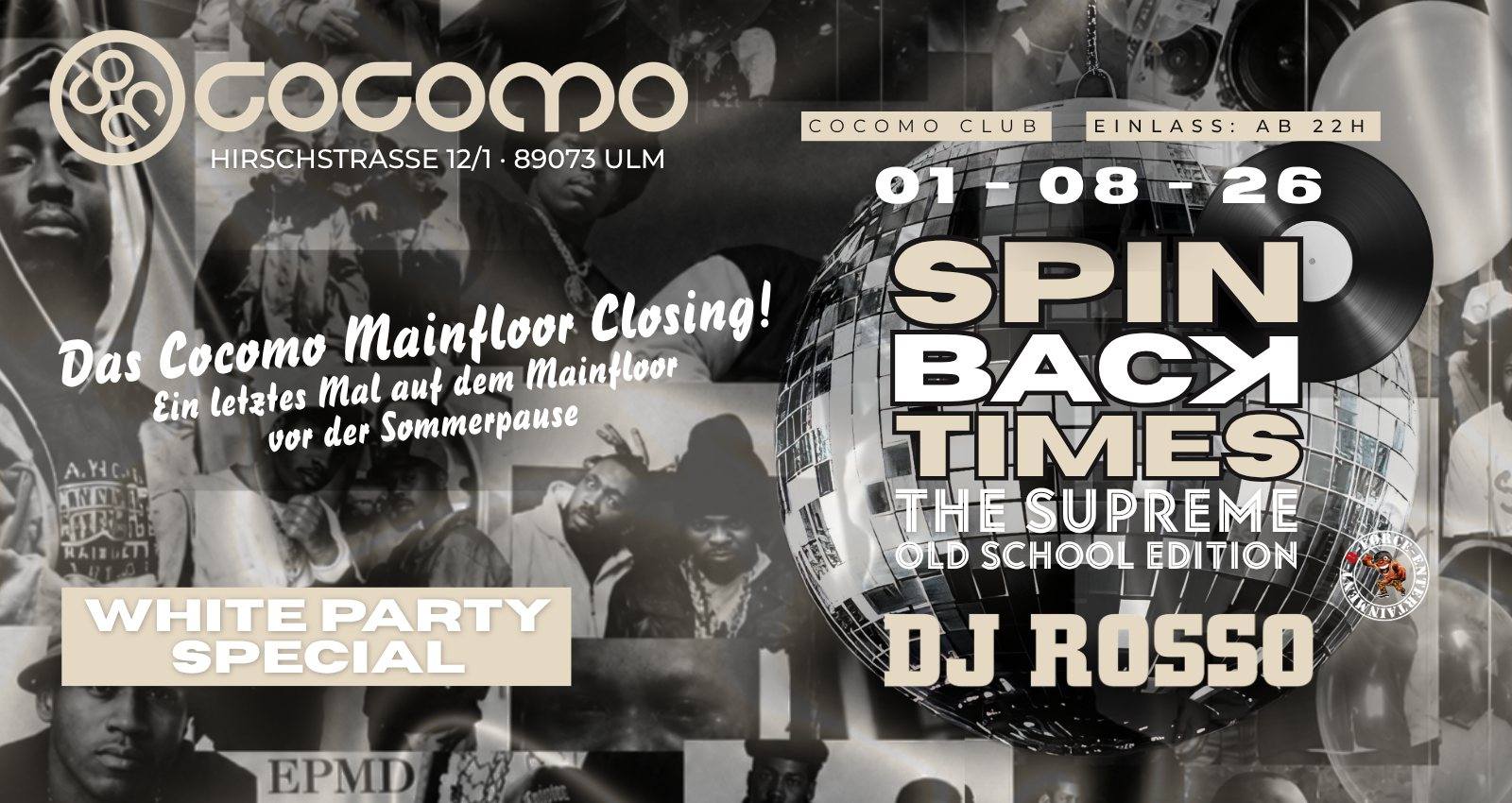 SPIN BACK TIMES | OLD SCHOOL | WHITE PARTY SPECIAL