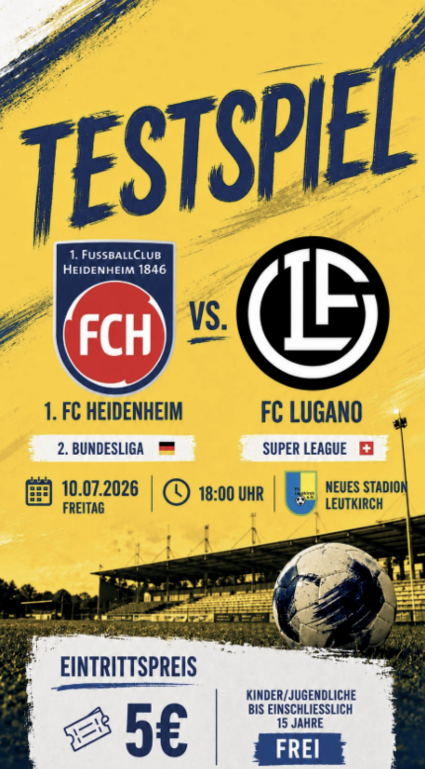1.FC Heidenheim vs. FC Lugano